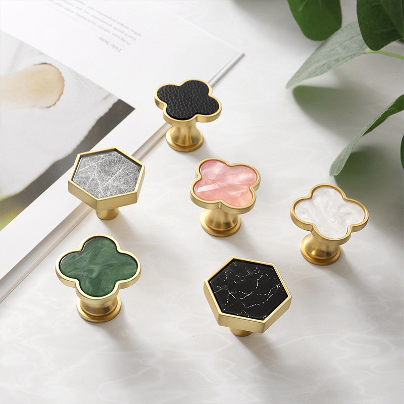 30mm Zinc Alloy Hexagon Knobs Handles Cabinet Pulls For Home Decoration