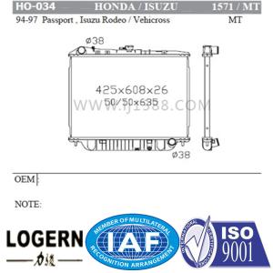Quality Cooling Machine HONDA Car Radiator Used In Passport / Isuzu Rodeo / Vehicross'94-97 wholesale
