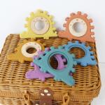 Multi Color Silicone Children Wooden Toys Wristband For Infant