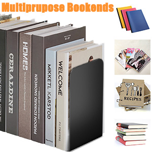 Customized Desk Organizer Book Stopper Bracket with Metal Bookend Supports 9 Inch