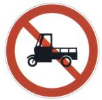 Prohibition of vehicles driving into signs