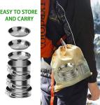 8PCS Camping Outdoor Cookware Set Stainless Steel Camp Accessories