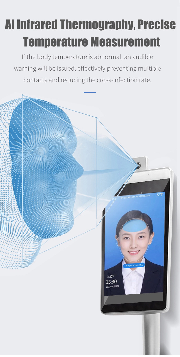 Thermal Camera Android 7 Inch Face Recognition Thermometer