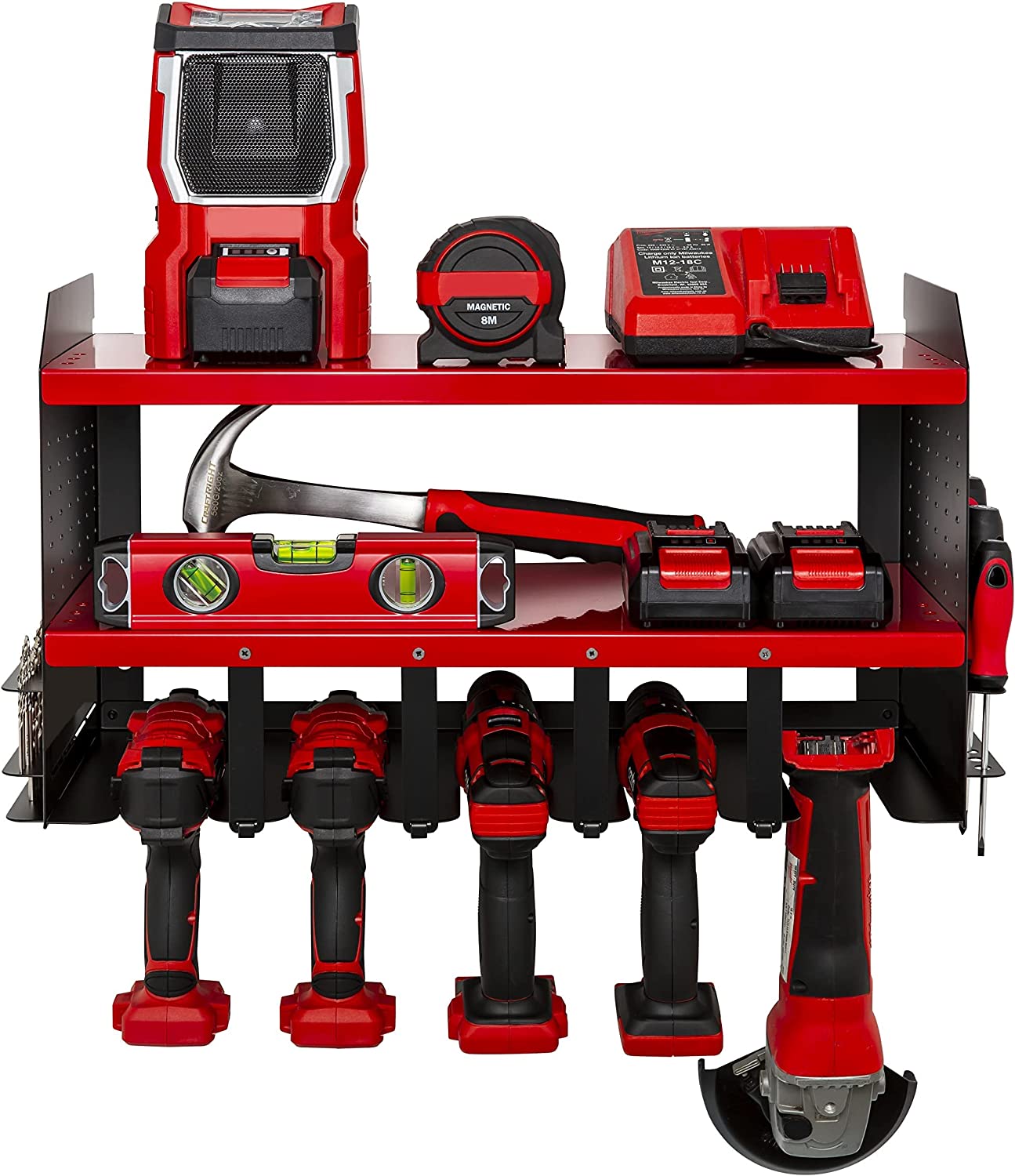 Home Appliance Garage Cordless Power Tool Pegboard Hook Organizer 10 Tier Shoe Rack