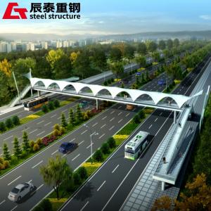 Quality Prefabricated Steel Pedestrian Bridges , Modern Truss Bridge Steel Structure wholesale