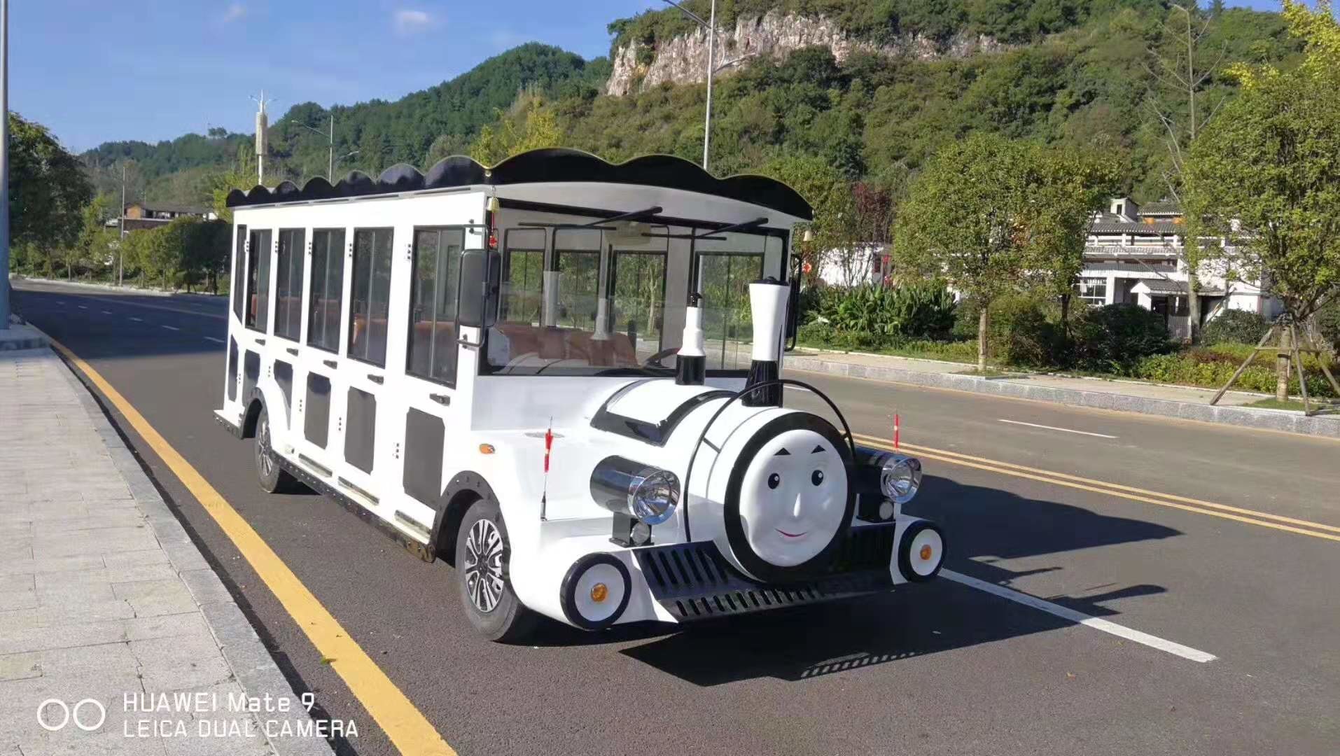 cartoon electric sightseeing car 14 seats Size 5710*1590*2160mm power 72v7.5kw