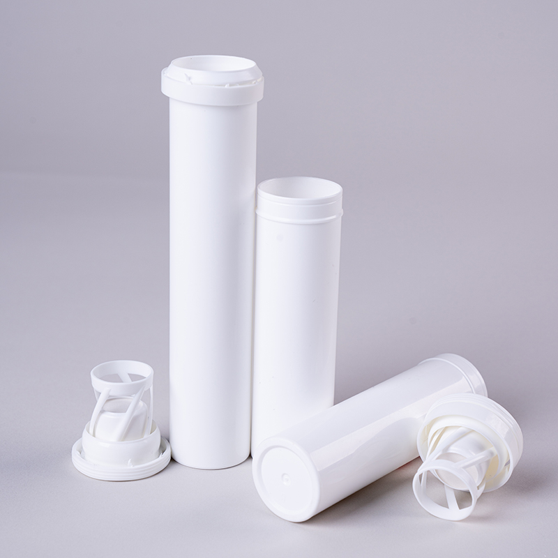 2024 PP Material Offset Printing Effervescent Tablets Bottle with Desiccant Flip Cover