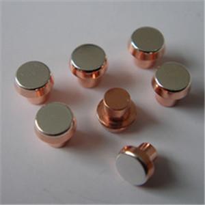 Quality Silver Copper Alloy Bimetal Contact Rivets Round Head With Low Resistance wholesale