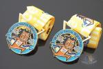 5K Child Fun Run Marathon Bespoke Metal Award Medals And Ribbons Shiny Gold