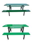 fiberglass or FRP dining table and square stool