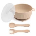 400ml Baby Silicone Feeding Set Silicone Feeding Bowl For 0-3 Years Old Kids