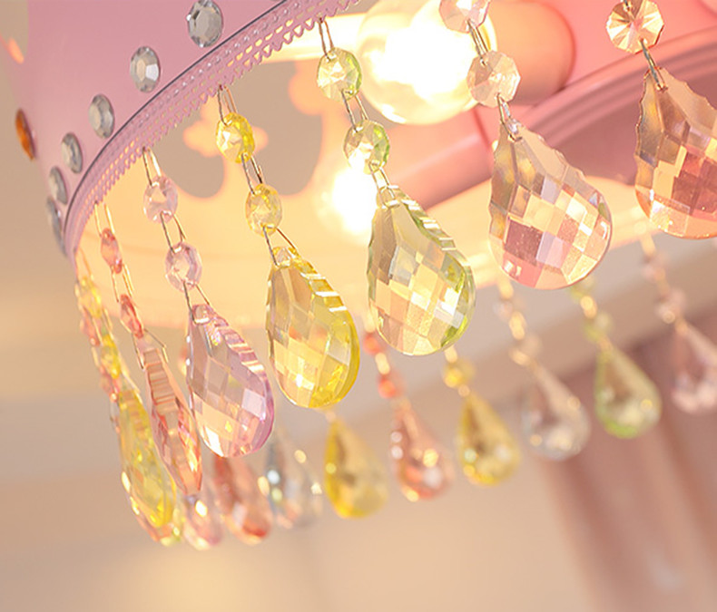 Kids room Crown Chandelier flat ceiling light scandinavian lamp(WH-MA-180)