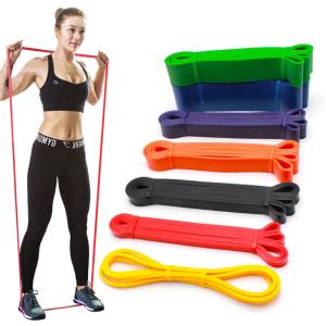 Quality 64mm Workout Pure Latex Loop Resistance Bands Set 2080mm For Gym Fitness wholesale