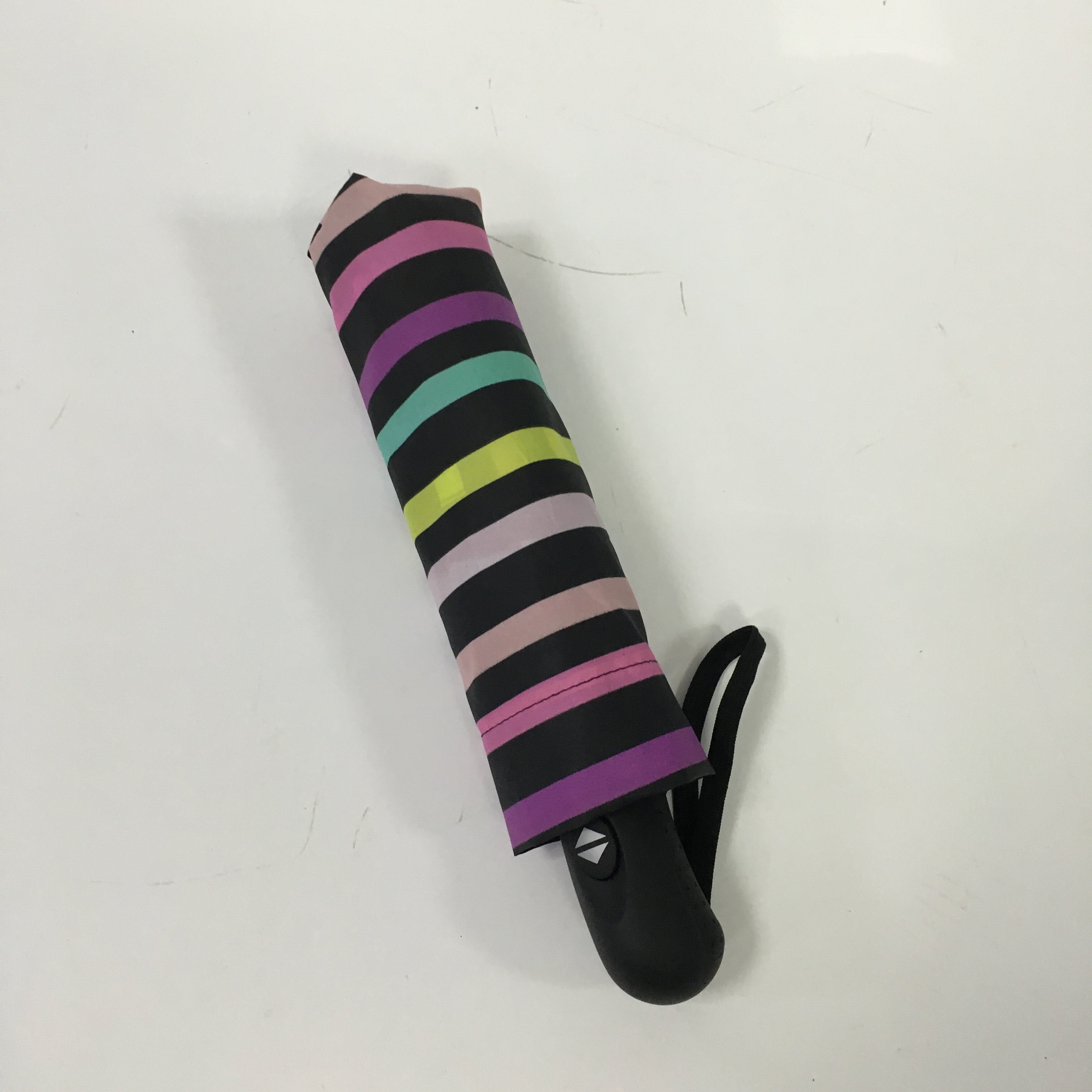 Ladies Auto Open Close Pongee Fabric Compact Folding Umbrella