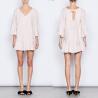 Buy cheap Women Fashion Plus Size Elbow Bell Sleeve Linen Bow Tie Mini Dress for Women from wholesalers