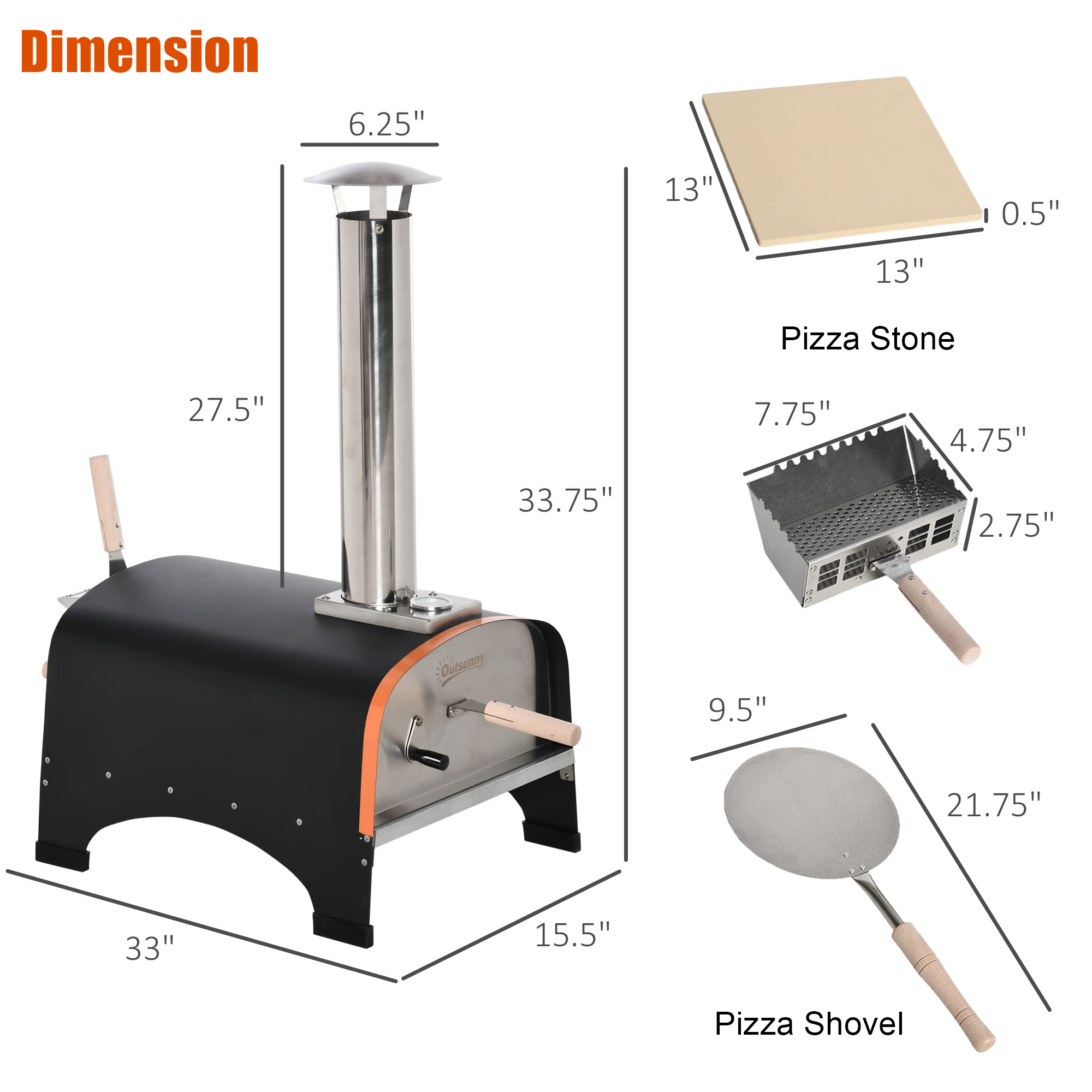 Top Performance Table Top Gas Pizza Oven for Home Cooking in Germany 84*39.5*86 cm