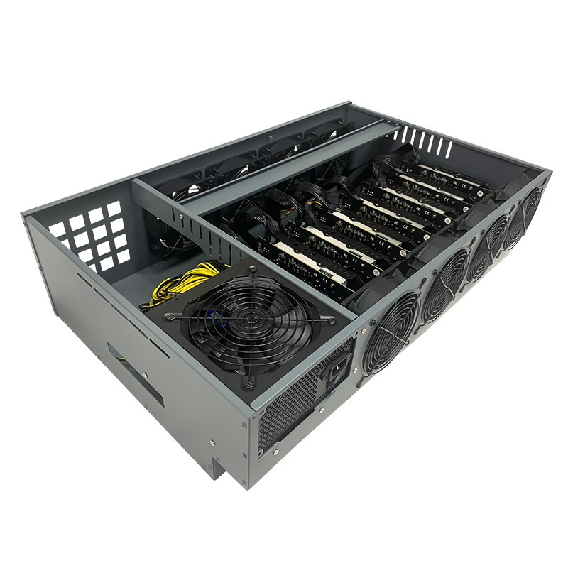 Full Tower Ethereum Miner Machine 3060 3060ti 3070 3080 8 GPU Mining Rig