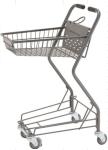 Personal Shopping Carts Plastic Back Panel Swivel Wheels Shop Basket