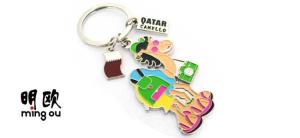 Quality Silver Plating Qatar Design Camel Metal Key Ring Custom For Travel Market wholesale