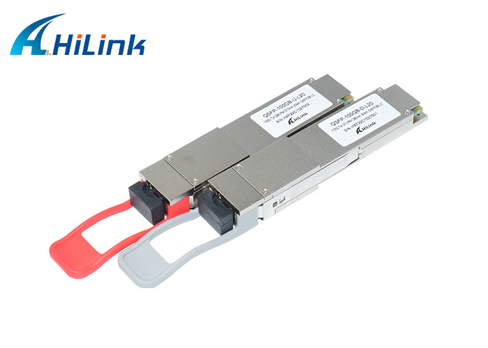 Simplex LC SMF Optical Transceiver Module 100G Bidi 20km 1280 / 1310nm QSFP28 DOM