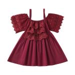 Children'S Dress Clothing Summer Girls Suspender Dress Solid Color Dress
