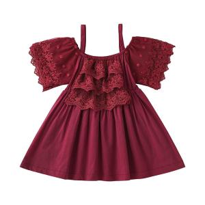 Quality Children'S Dress Clothing Summer Girls Suspender Dress Solid Color Dress wholesale