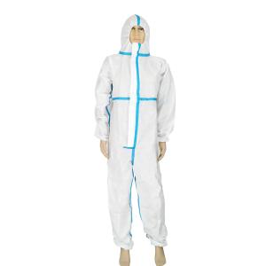 Quality White Medical Disposable Protective Coverall , PPE Coverall Suit Waterproof Type 4 5 6 wholesale