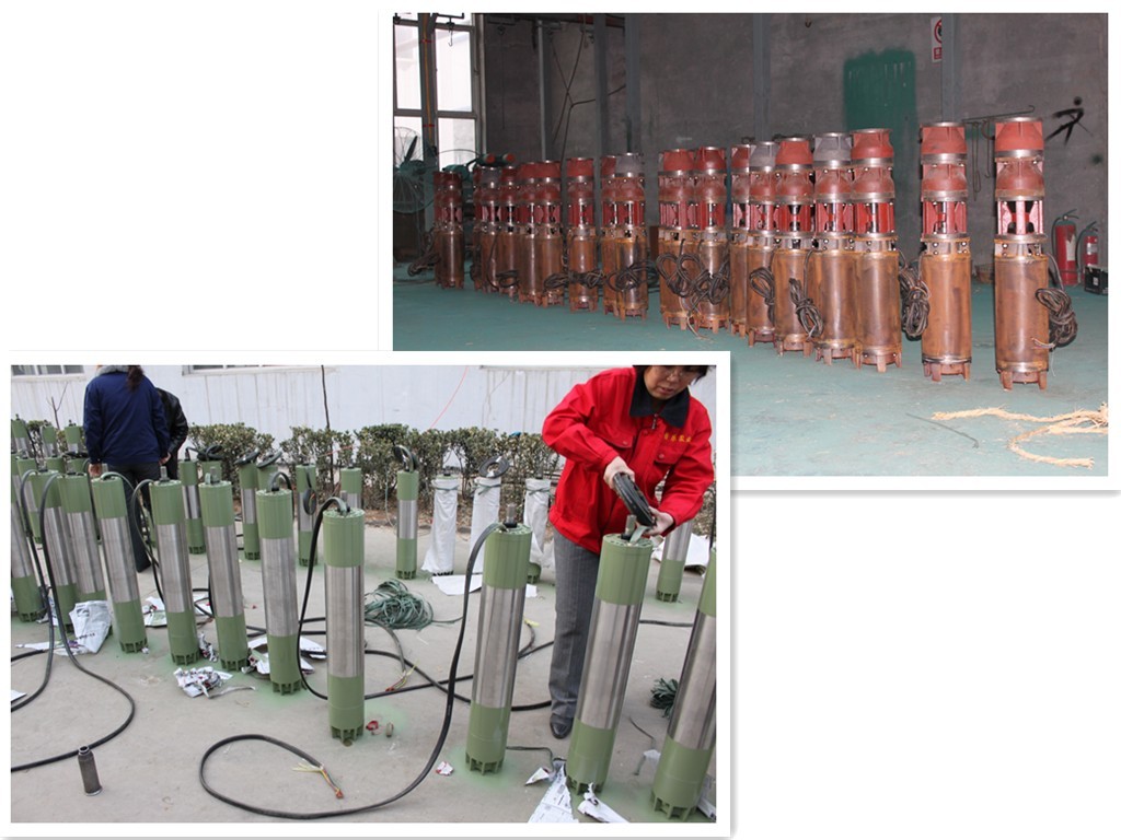 Long Distance Water Transfering Submersible Borehole Pumps Stainless Steel 304 316 Material