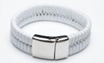 Leather Bracelet, Stainless Steel Clasp, 8 Inches