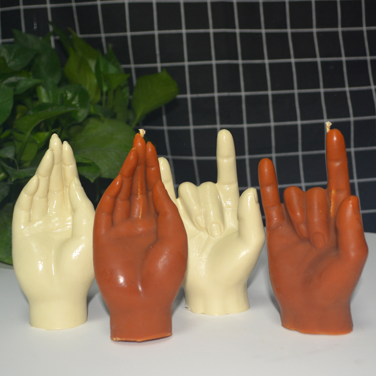 Food Grade Custom Silicone Candle Mold Finger Shape For Candles Making