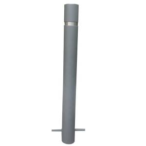 China Matte Grey Embedded Outdoor Bollard Powder Coated Metal Material For Road Traffic on sale