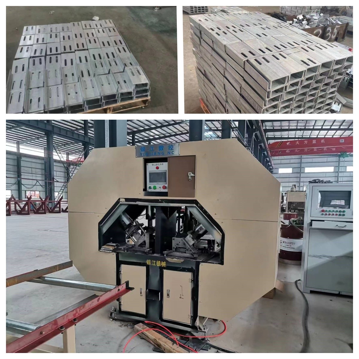 50Hz Frequency 50mm Punch Square Tube Hydraulic Punching Machine