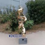 Large abstract outdoor plaza metal art the Taihu Lake rockery stainless steel