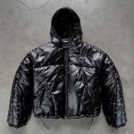 Clothing Manufacturers Custom High Street Cropped Winter Shiny Polyester Padded