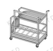 Quality Aluminium Tube Industrial Trolley Eco Friendly Frame Carrier Vertical Trolleybus wholesale