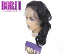 Pre Plucked Human Lace Front Wigs With Baby Hair , Malaysian Pre Plucked Human