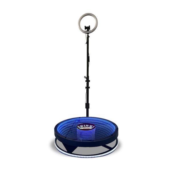Tempered Glass LED Photo Booth Automatic 360 Degree Selfie Ring Light Photo