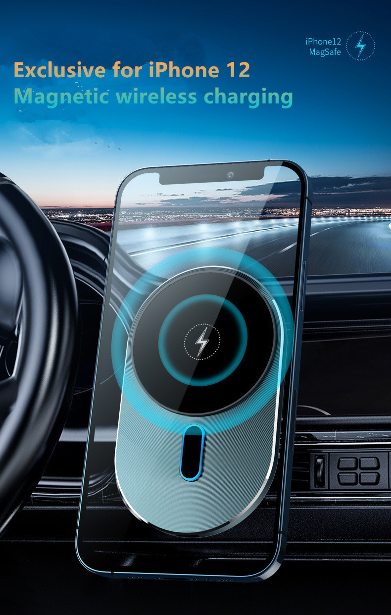 Air vent mounting 15W Wireless Car Charger with Safety Protection