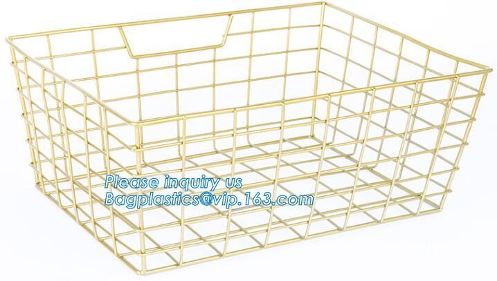 Wholesale china trade decorative laundry metal wire material storage basket, Storage Metal Wire Fruit Basket hanging wir