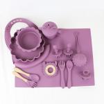 customized silicone products Food Grade Silicone feeding Set Cartoon cat Style