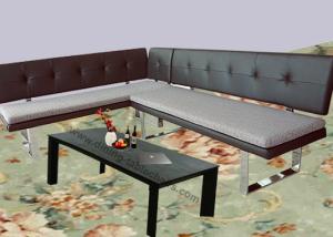 Quality Rectangle Artistic Coffee Tables , Tempered Glass Coffee Table Black Leg wholesale