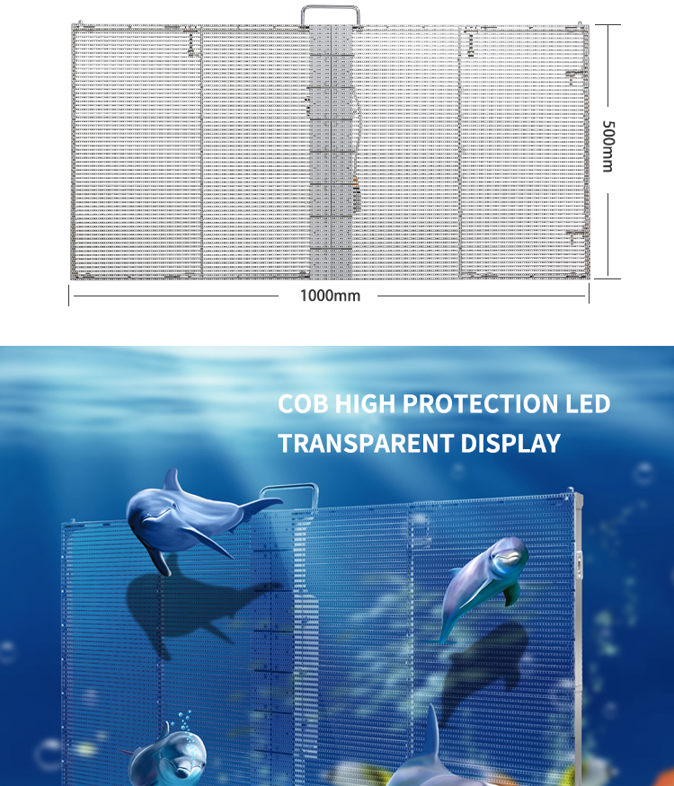 Indoor transparent led display screen P3.91led video wall glass led mesh display panel