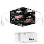 Flower Pattern Anti Pollution Printed Face Mask Washable