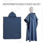 Sustainable Microfiber Adult Kids Beach Surf Swim Diving Hooded Poncho Changing