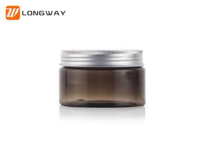 Quality Plastic PET Cream Jar Amber Clear 20g with Aluminum Cap for Cosmetic Packaging wholesale
