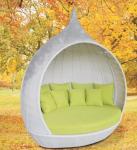Modern Outdoor Garden Furniture Cage House PE Rattan Daybed Garden Sun Bed