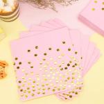 Biodegradable Pink Paper Plates And Napkins