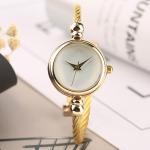 Nonwaterproof Quartz Watch Women'S Gold Bracelet Watch 4mm Band Width