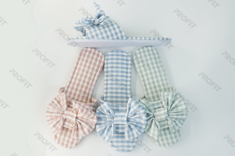 ODM Anti Slip Bow Design Square Toed Flat EVA Slide Sandal