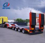Heavy Duty Aorong 4 axle 80-120Ton Lowbed Trailer with 40 Ton Two Speed Landing